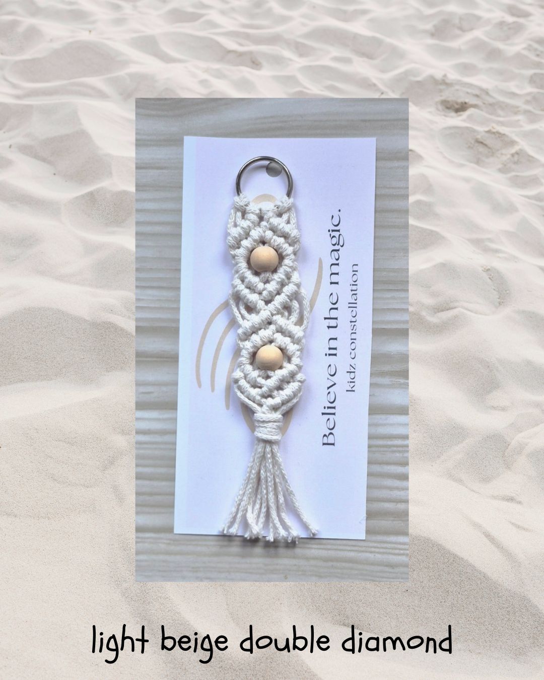 light beige double diamond