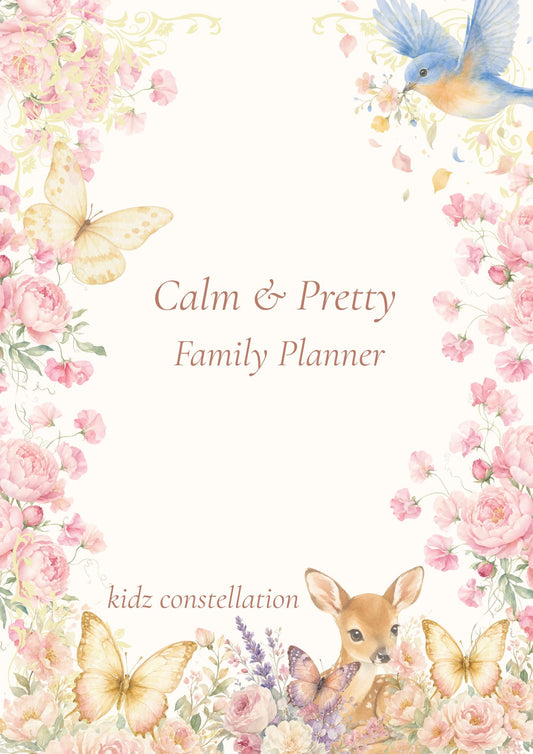 Calm & Pretty Family Planner Printable PDF | Family Organizer, Meal Planner & Calendar