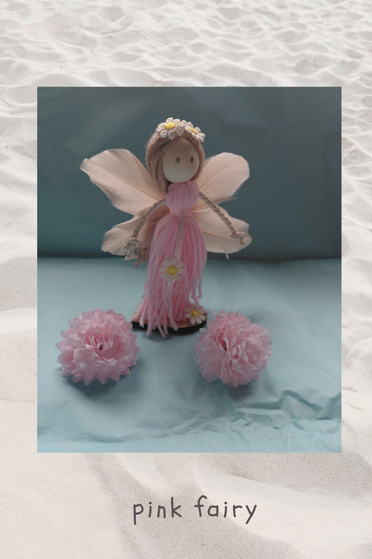 Yarn doll- pink fairy