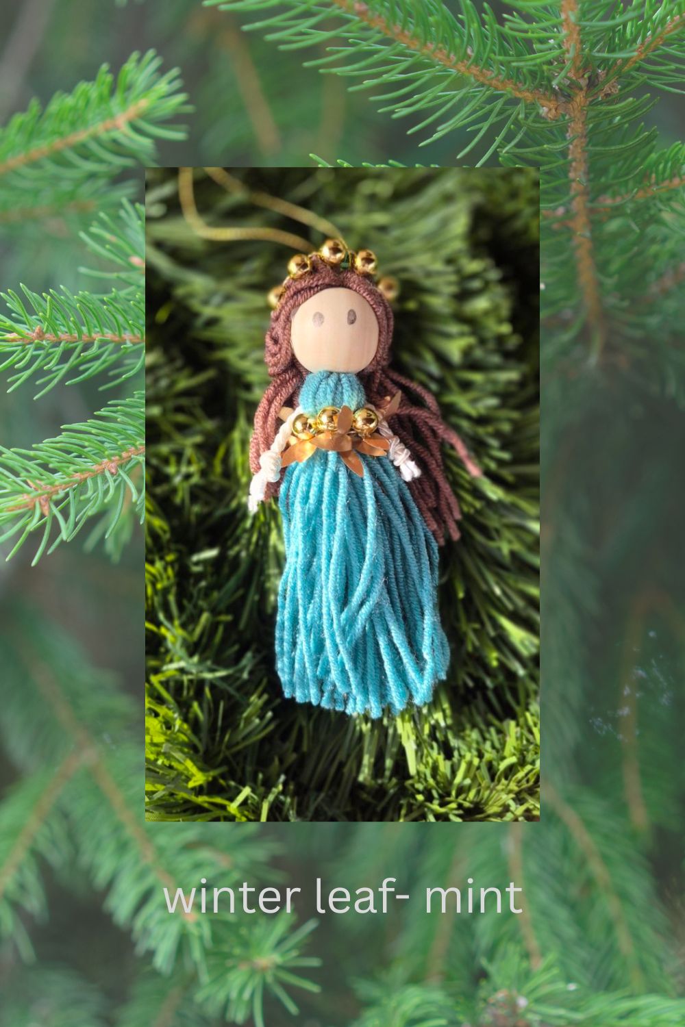 022 - winter leaf- mint