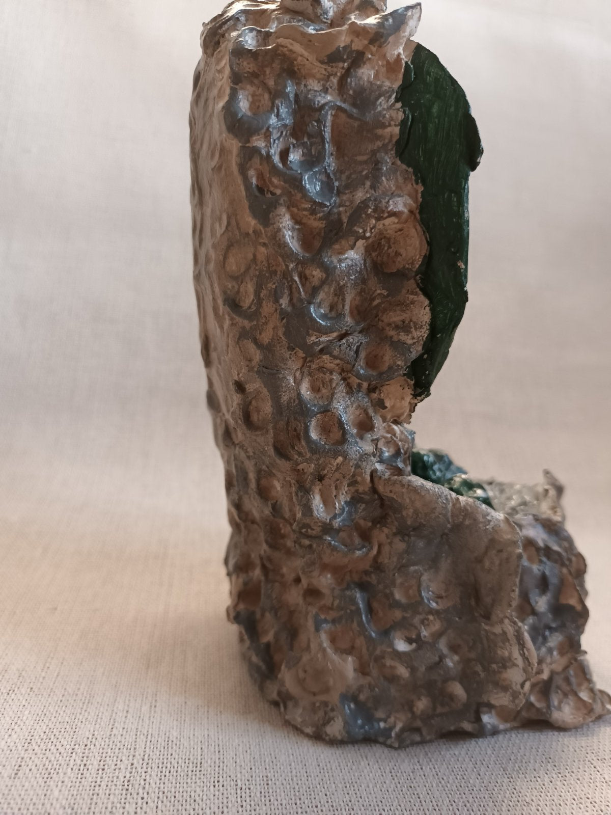 Handmade clay Dragon nest-Green dragon with eggs