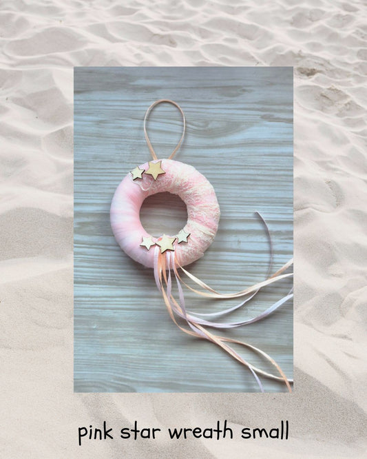 pink star wreath small