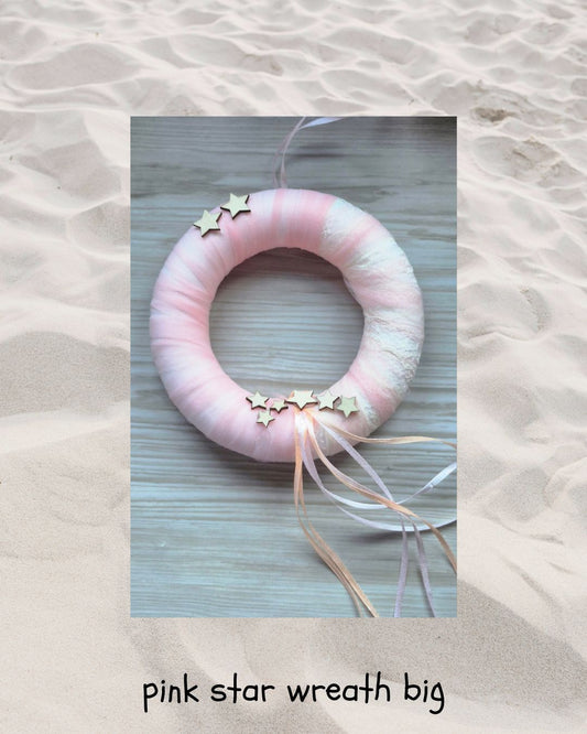 pink star wreath big
