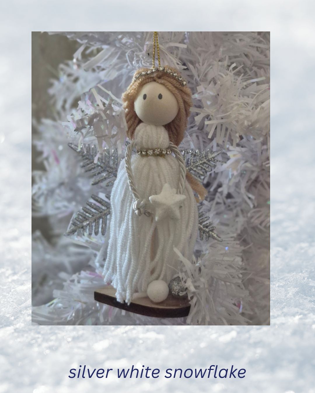 033- silver white snowflake