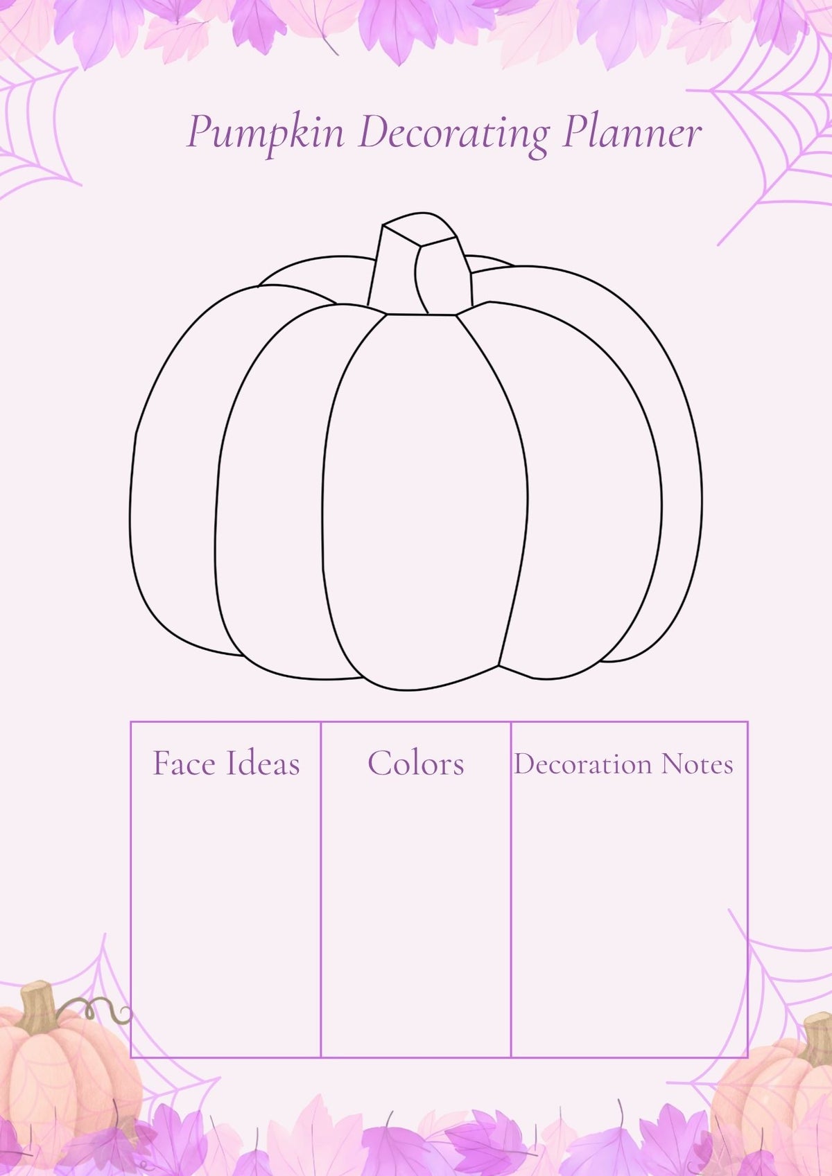 Cute Pastel Halloween Countdown Activity Planner | Printable Kids Halloween Planner