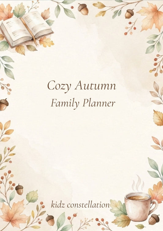 Cosy Autumn Family Planner Printable PDF | Family Organizer, Meal Planner & Calendar