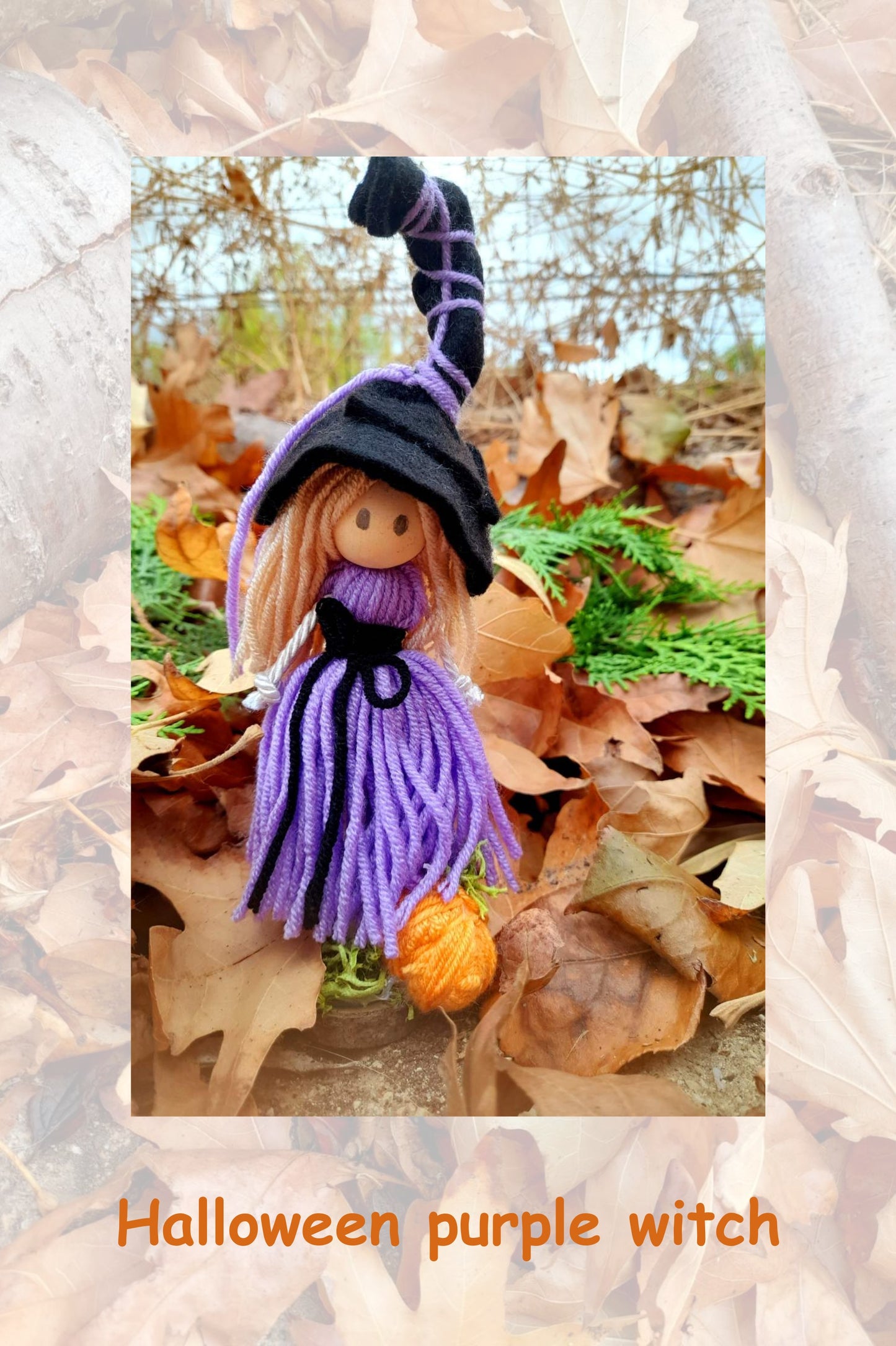 Halloween purple witch