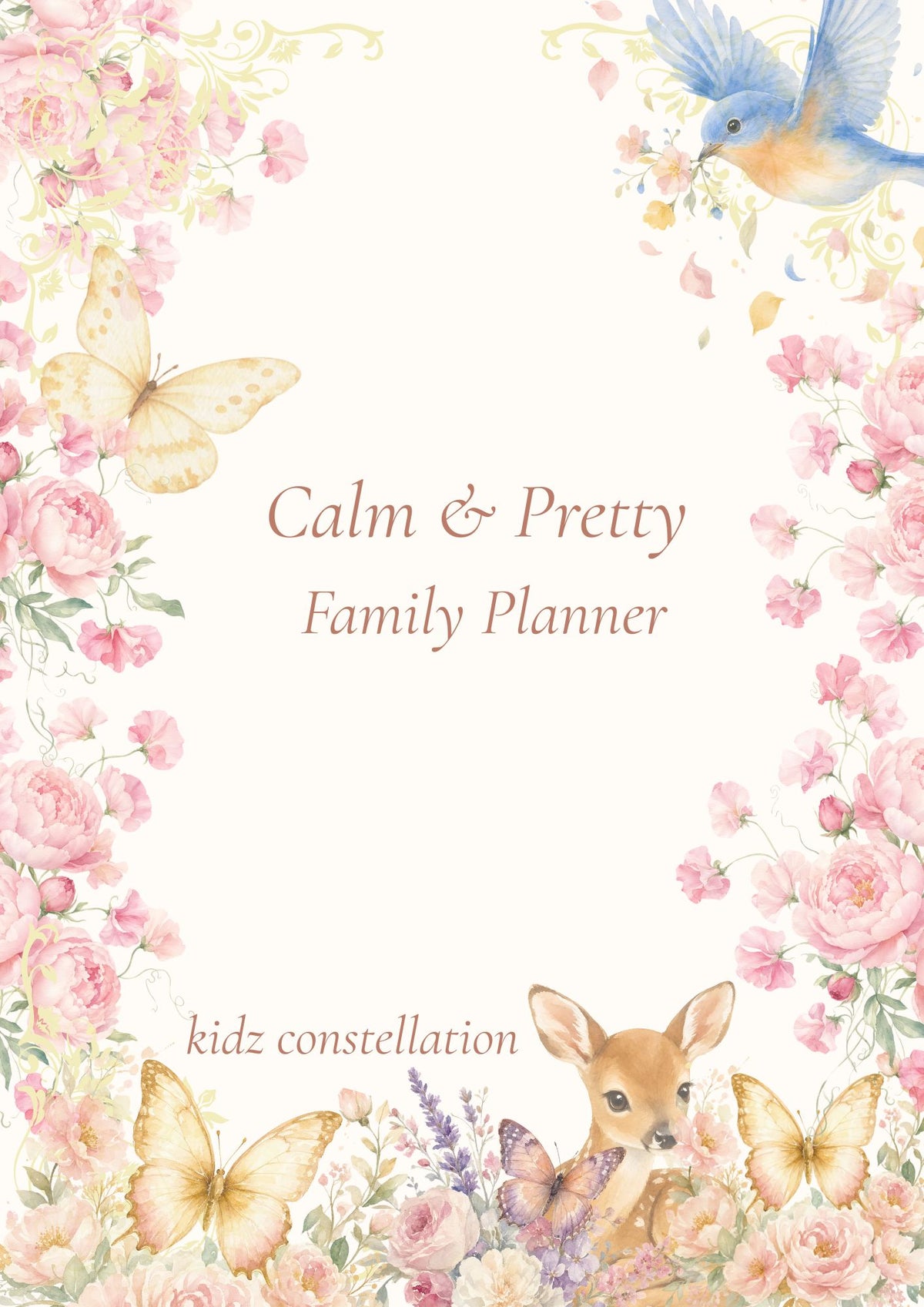 Calm & Pretty Family Planner Printable PDF | Family Organizer, Meal Planner & Calendar