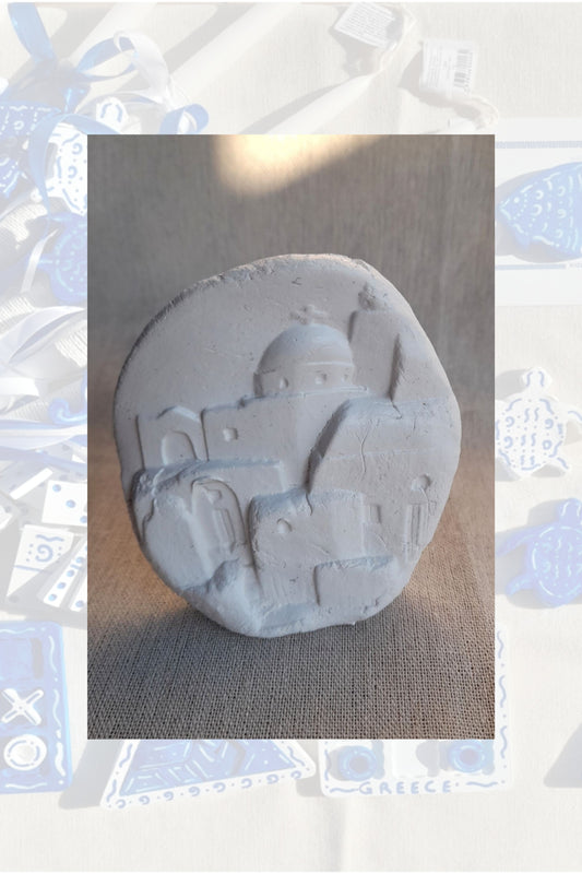 Greek island- clay souvenir