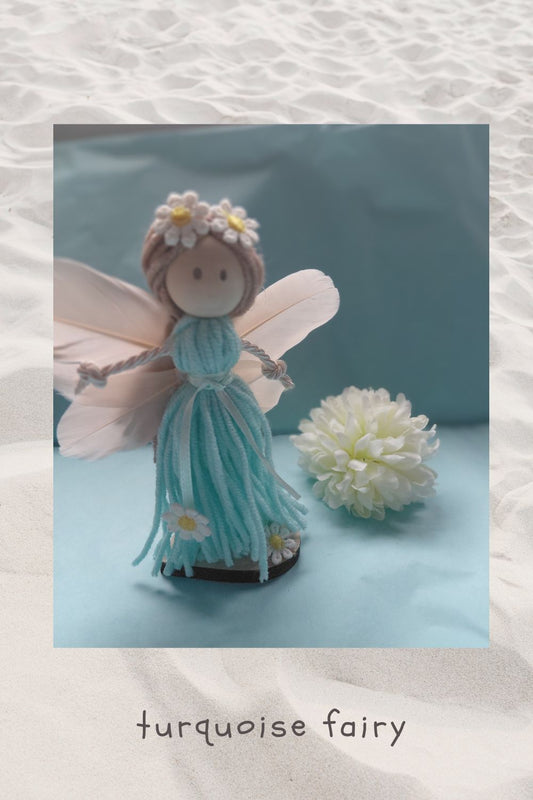 Yarn doll- turquoise fairy