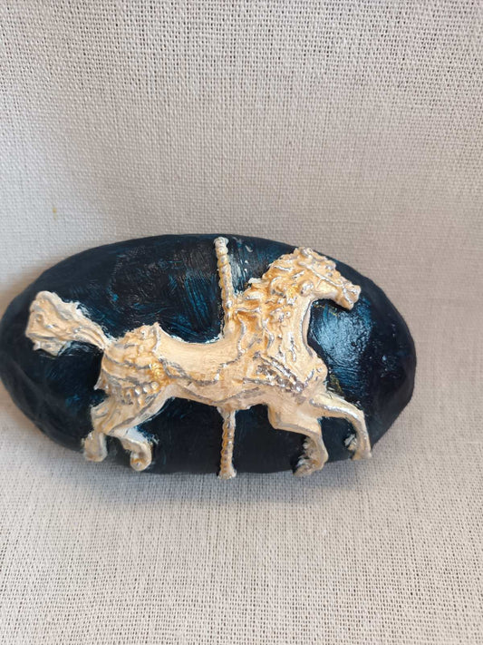 Handmade clay pebble- luxurious carousel