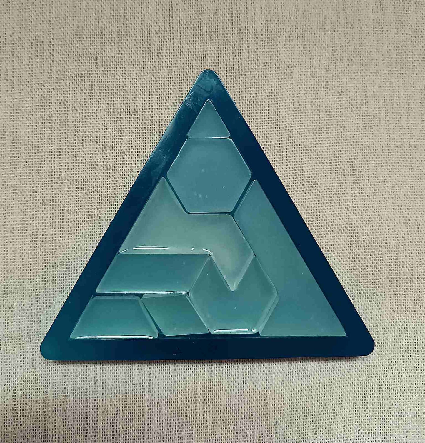 Handmade Glass Tangram- Glow in the dark