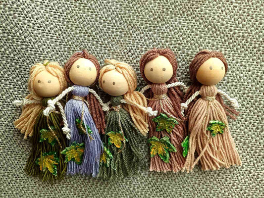 Handmade fairies- autumn (set of 5)