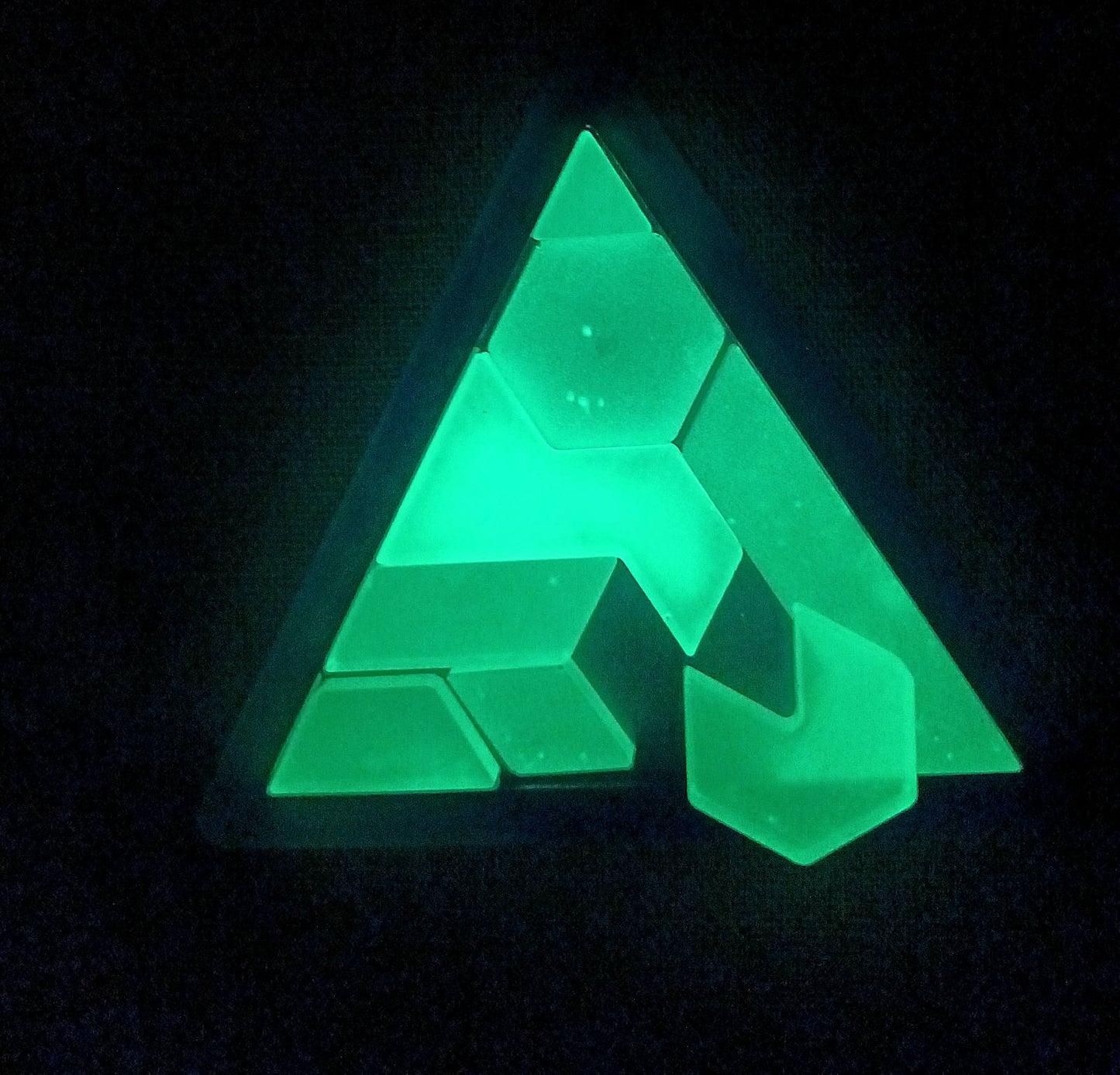 Handmade Glass Tangram- Glow in the dark