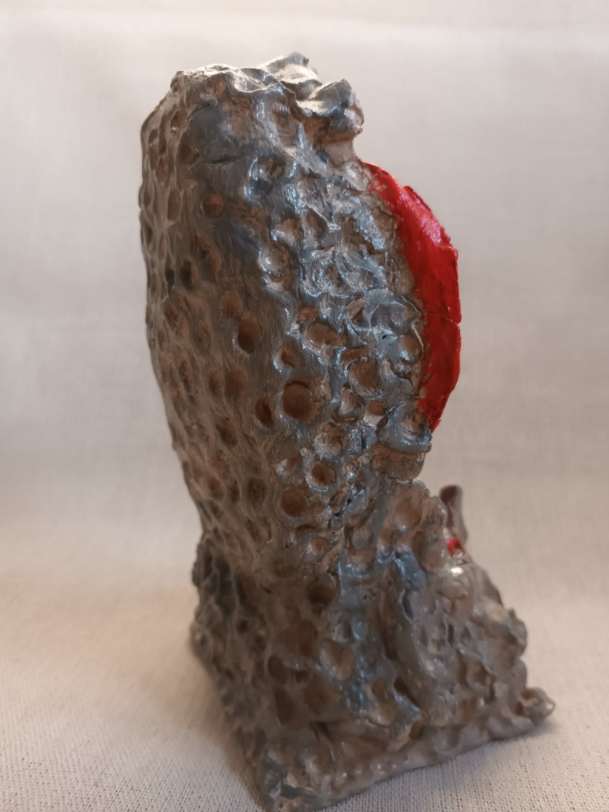 Handmade clay Dragon nest-Red dragon with eggs